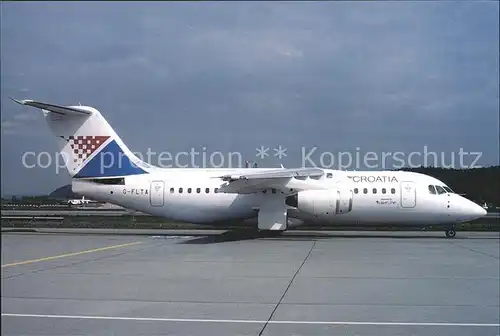 Flugzeuge Zivil Croatia Airlines BAe 146 200 G FLTA cn E2048 Kat. Airplanes Avions