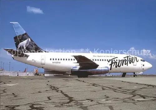 Flugzeuge Zivil Frontier Mountain Goat tail Boeing 737 200 N118RW  Kat. Airplanes Avions