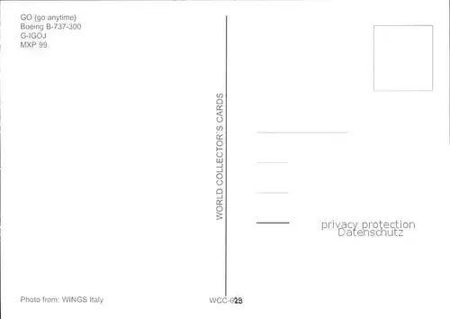 Flugzeuge Zivil GO Go Anytime Boeing 737 300 G IGOJ  Kat. Airplanes Avions