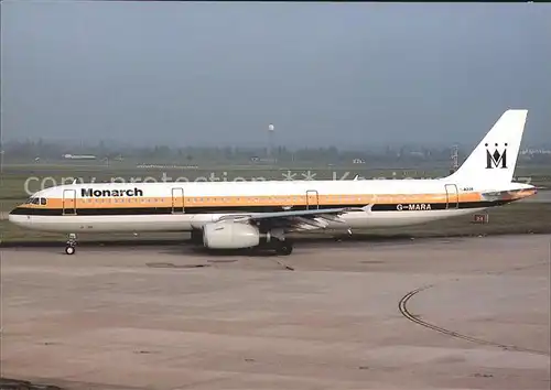 Flugzeuge Zivil Monarch Airlines Airbus A 321 G MARA  Kat. Airplanes Avions