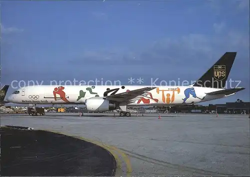 Flugzeuge Zivil UPS United Parcel Service Olympic colours Boeing 757F N466UP Kat. Airplanes Avions