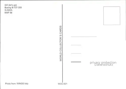 Flugzeuge Zivil GO Let s go Boeing 737 300 G IGOA Kat. Airplanes Avions
