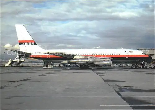 Flugzeuge Zivil Laker Airways Boeing 707 138B G AVZZ c n 17699 Kat. Airplanes Avions