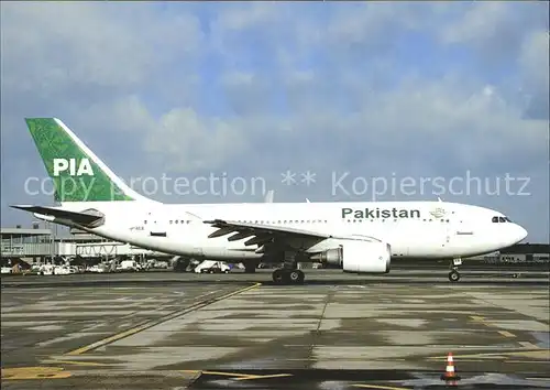 Flugzeuge Zivil PIA Pakistan International A310 308 AP BEB c n 587 Kat. Airplanes Avions