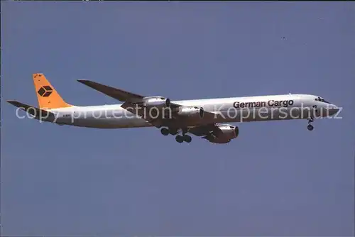 Flugzeuge Zivil German Cargo DC 8 73F D ADUI c n 45991 380 Kat. Airplanes Avions