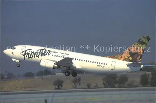 Flugzeuge Zivil Frontier Young Foxes Boeing 737 301 N578US c n 23257 1124 Kat. Airplanes Avions