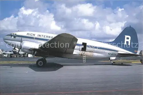 Flugzeuge Zivil Rich International Airways C 46A N74173 C N 289 Kat. Airplanes Avions