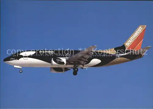 Flugzeuge Zivil Southwest Airlines Shamu colours Boeing 737 3H4 N334SW  Kat. Airplanes Avions