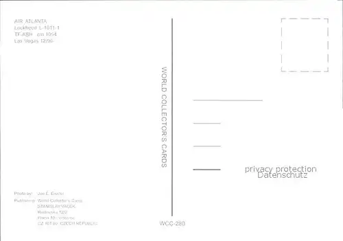 Flugzeuge Zivil Air Atlanta Lockheed L 1011 1 TF ABH c n 1054 Kat. Airplanes Avions