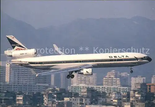 Flugzeuge Zivil Delta Air Lines McDonnell Douglas MD 11 N804DE c n 48475 489 Kat. Airplanes Avions