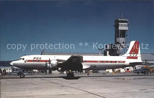 Flugzeuge Zivil Pacific Southwest Airlines Douglas DC 6B Kat. Airplanes Avions