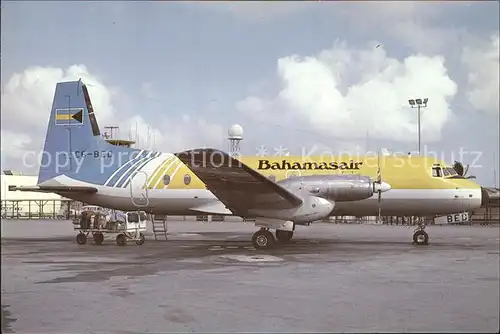 Flugzeuge Zivil World of transport Limited edition Postcards Bahamasair British Aerospace BAe 748 340 SRS 2A Kat. Airplanes Avions