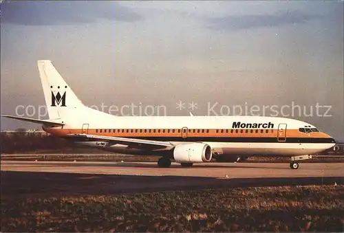 Flugzeuge Zivil Monarch G MONH Boeing 737 3YO at Leeds Bradford Airport Kat. Airplanes Avions