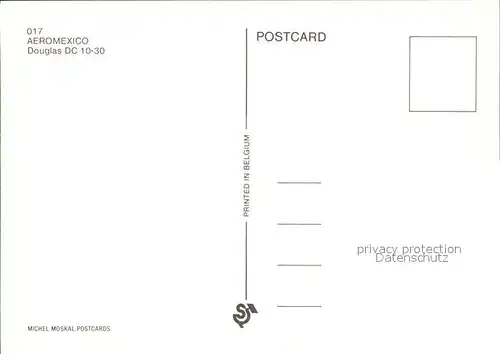 Flugzeuge Zivil 017 AEROMEXICO Douglas DC 10 30 Kat. Airplanes Avions