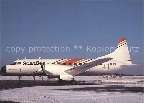 Flugzeuge Zivil Scan Bee Convair 580 SE IEY Landwetter Airport 1981 Kat. Airplanes Avions