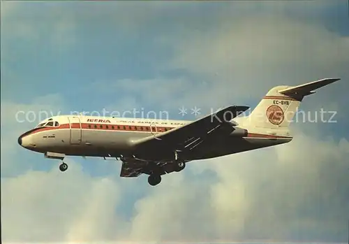 Flugzeuge Zivil Iberia Fokker F 28 EC BVB London Heathrow  Kat. Airplanes Avions