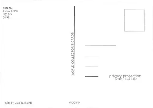 Flugzeuge Zivil PAN AM Airbus A 300 N6254X Kat. Airplanes Avions