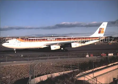 Flugzeuge Zivil IBERIA AIRBUS A340 313X EC ICF cn 459  Kat. Airplanes Avions