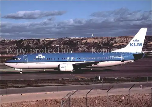 Flugzeuge Zivil KLM Boeing B737 406 PH BDR c n 24515 1768 Madrid Kat. Airplanes Avions