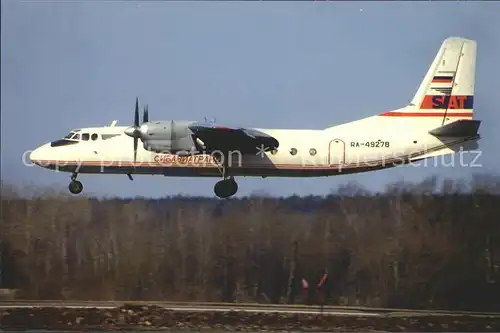 Flugzeuge Zivil Antonov AN 26 SIAT SIBAVIATRANS RA 49278 SVO Moskau Kat. Airplanes Avions