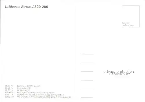 Flugzeuge Zivil Lufthansa Airbus A320 200 Kat. Airplanes Avions