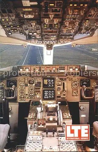 Flugzeuge Zivil Boeing B757 200 Cockpit Pilotenkabine Kat. Airplanes Avions