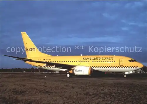 Flugzeuge Zivil Hapag Lloyd Express Boeing B737 700 Kat. Airplanes Avions