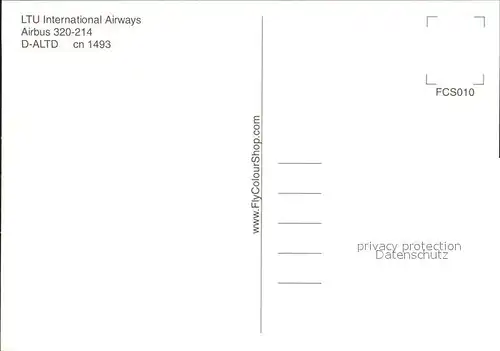 Flugzeuge Zivil LTU International Airways Airbus 320 214 D ALTD  Kat. Airplanes Avions