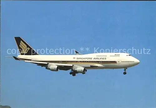 Flugzeuge Zivil Singapore Airlines Boeing 747 400 9V SMF Kat. Airplanes Avions