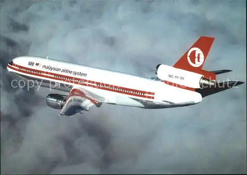 Flugzeuge Zivil Malaysian Airlines System MC Donnell Douglas DC 10 30  Kat. Airplanes Avions