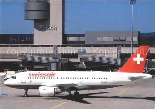 Flugzeuge Zivil Airport Impressions ZRH airbus A319 112 Swissair HB IPV Zuerich  Kat. Airplanes Avions