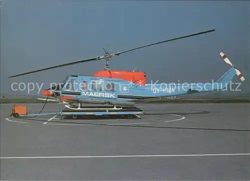 Hubschrauber Helikopter Maersk Air Bell 212 OY HMA Esbjerg Airport  Kat. Flug