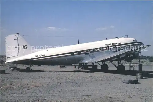 Flugzeuge Zivil Trans Air Service Douglas DC 3 RP C142  Kat. Airplanes Avions