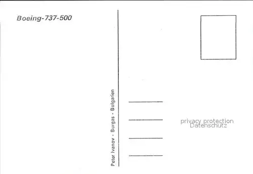 Flugzeuge Zivil Boeing 737 500 Balkan Airlines Kat. Airplanes Avions