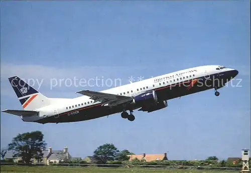Flugzeuge Zivil British Airways boeing B737 400 G DOCR Jersey  Kat. Airplanes Avions