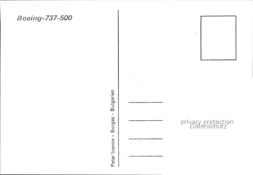 Flugzeuge Zivil Boeing 737 500 Balkan  Kat. Airplanes Avions