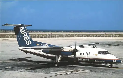 Flugzeuge Zivil Aires Bombardier DHC 8 103 Dash 8 Series 100 HK 3946X cn 076 Kat. Airplanes Avions