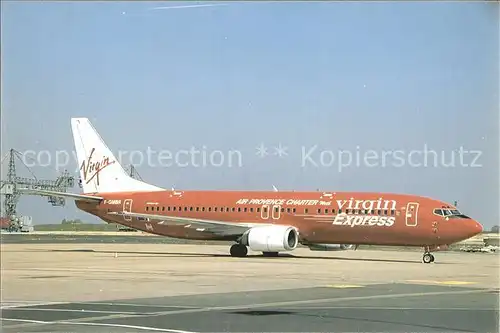 Flugzeuge Zivil Air Provence Charter Virgin Express B 737 400 F GMBR C N 24314 Kat. Airplanes Avions