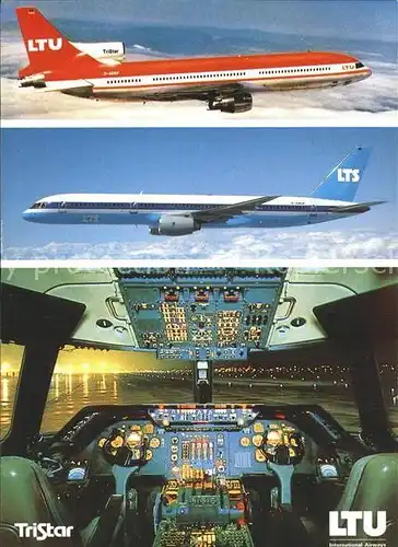 Flugzeuge Zivil LTU TriStar L 1011 1 LTS Boeing 757 200 Cockpit  Kat. Airplanes Avions