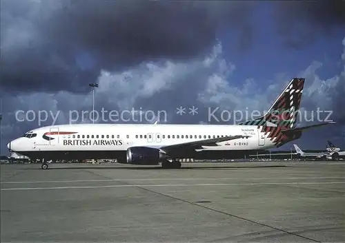 Flugzeuge Zivil British Airways Benyhone Tartan colours Boeing 737 400 G BVNO Kat. Airplanes Avions