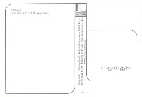 Flugzeuge Zivil Brit Air Saab SF 340 F GFBZ  Kat. Airplanes Avions