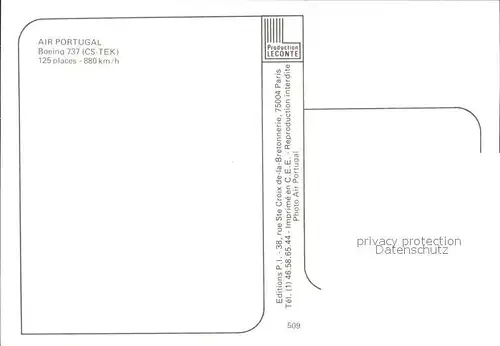 Flugzeuge Zivil Air Portugal Boeing 737 CS TEK  Kat. Airplanes Avions