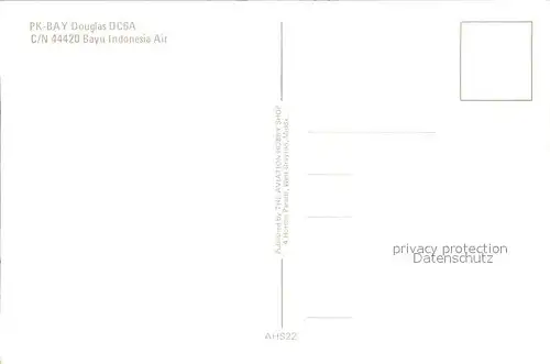 Flugzeuge Zivil Bayu Indonesia Air Douglas DC6A PK BAY C N 44420 Kat. Airplanes Avions