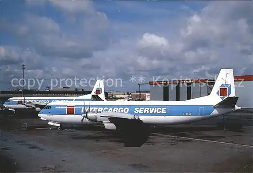 Flugzeuge Zivil Intercargo Service Vickers Vanguard 9530 F GEJF cn 715 Kat. Airplanes Avions