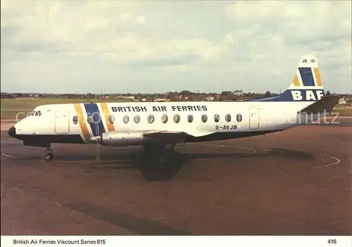 Flugzeuge Zivil British Air Ferries Viscount Series 815 Kat. Airplanes Avions