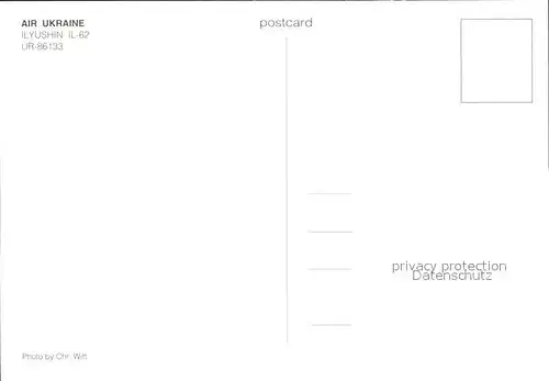 Flugzeuge Zivil Air Ukraine Ilyushin IL 62 UR 86133 Kat. Airplanes Avions