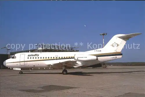 Flugzeuge Zivil Unifly Fokker F28 Mk. 1000 I TIDB c n 11006 Kat. Airplanes Avions