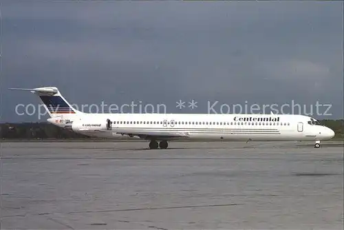 Flugzeuge Zivil Centennial MD 83 EC 389 c n 49396 1305 Kat. Airplanes Avions