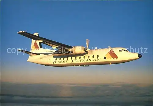 Flugzeuge Zivil Jersey European Fokker F 27  Kat. Airplanes Avions