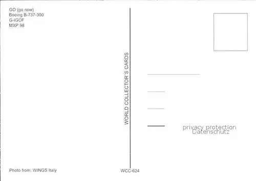 Flugzeuge Zivil Go Go Now Boeing 737 300 G IGOF  Kat. Airplanes Avions